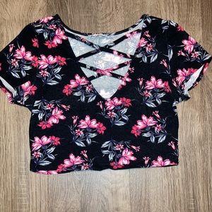 Floral Print Crop Top